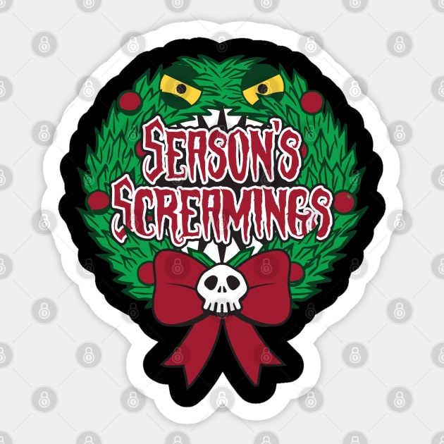 Season's Screamings Sticker by asmallshopandadream